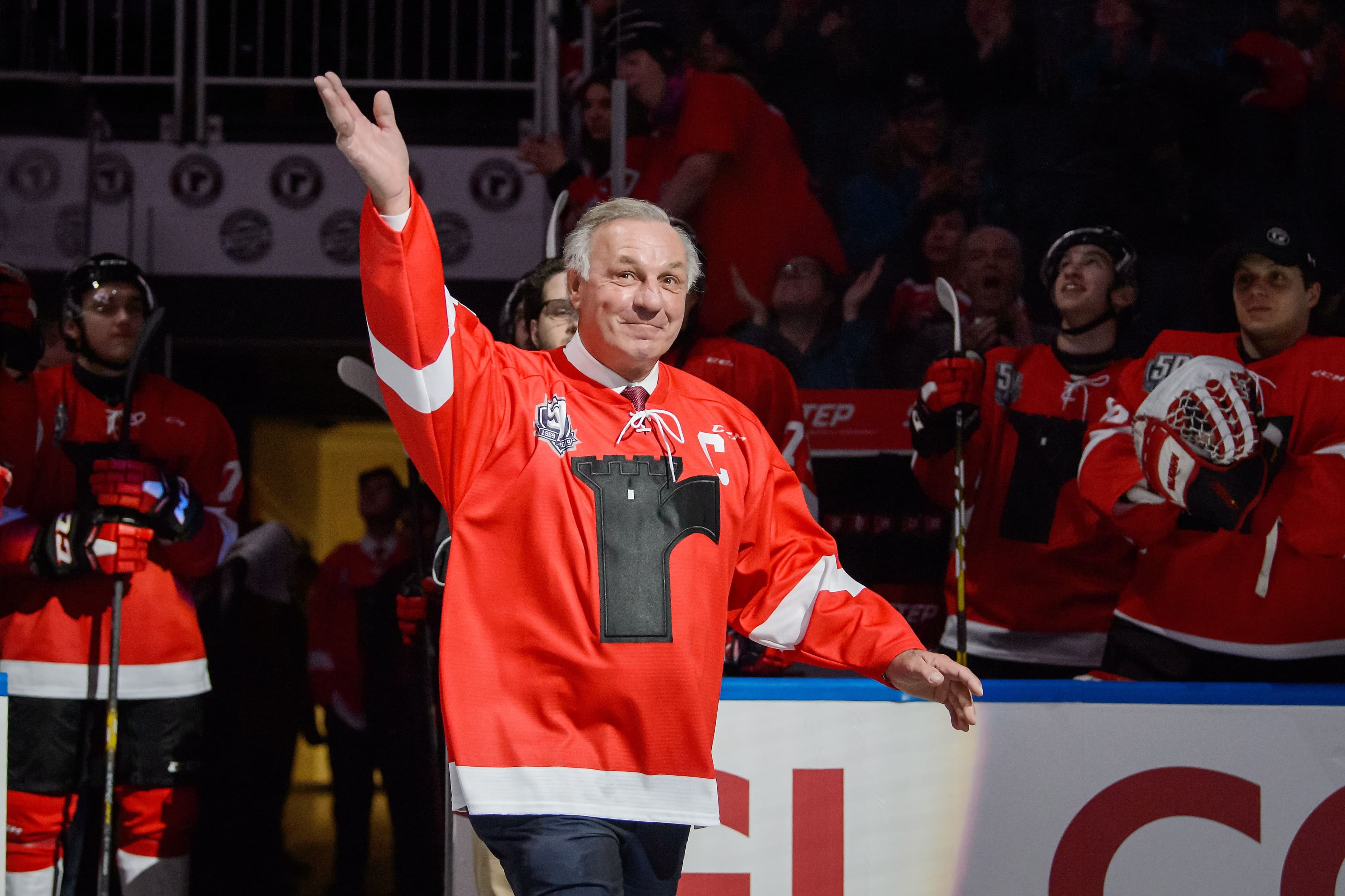 Guy Lafleur lors de son dernier passage avec les Remparts de Québec le 1er février 2019 au Centre Vidéotron.