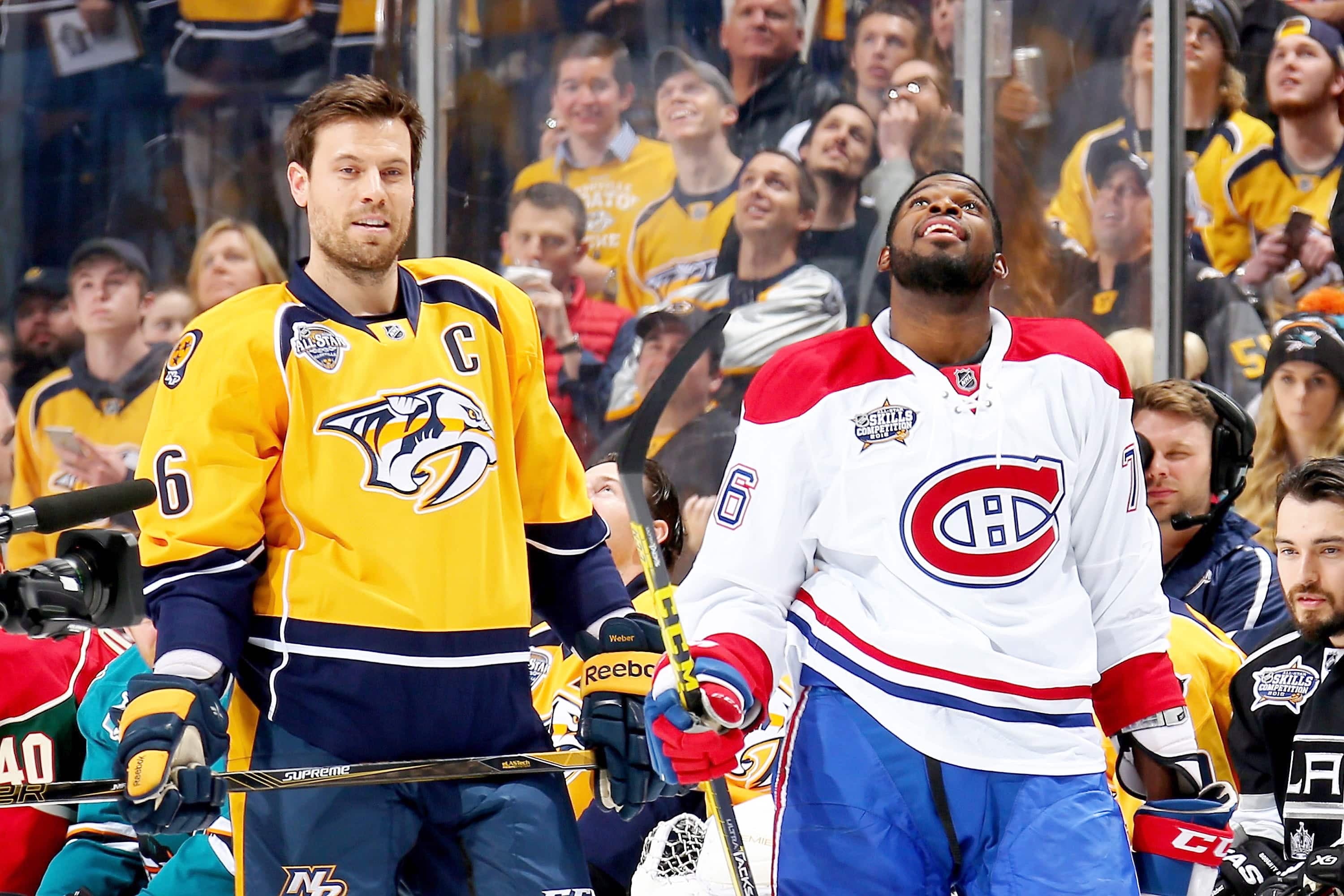 Réunis à Nashville pour le match des Étoiles en janvier 2016, Shea Weber et P.K.Subban étaient loin de douter qu’ils troqueraient leur logo quelques mois plus tard.