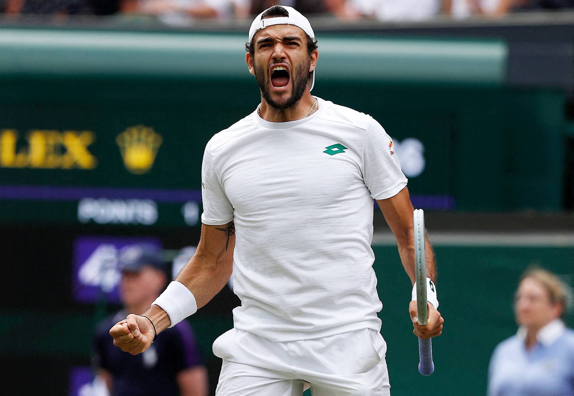 Matteo Berrettini n’a pas caché sa joie après avoir obtenu son billet pour la finale de Wimbledon.