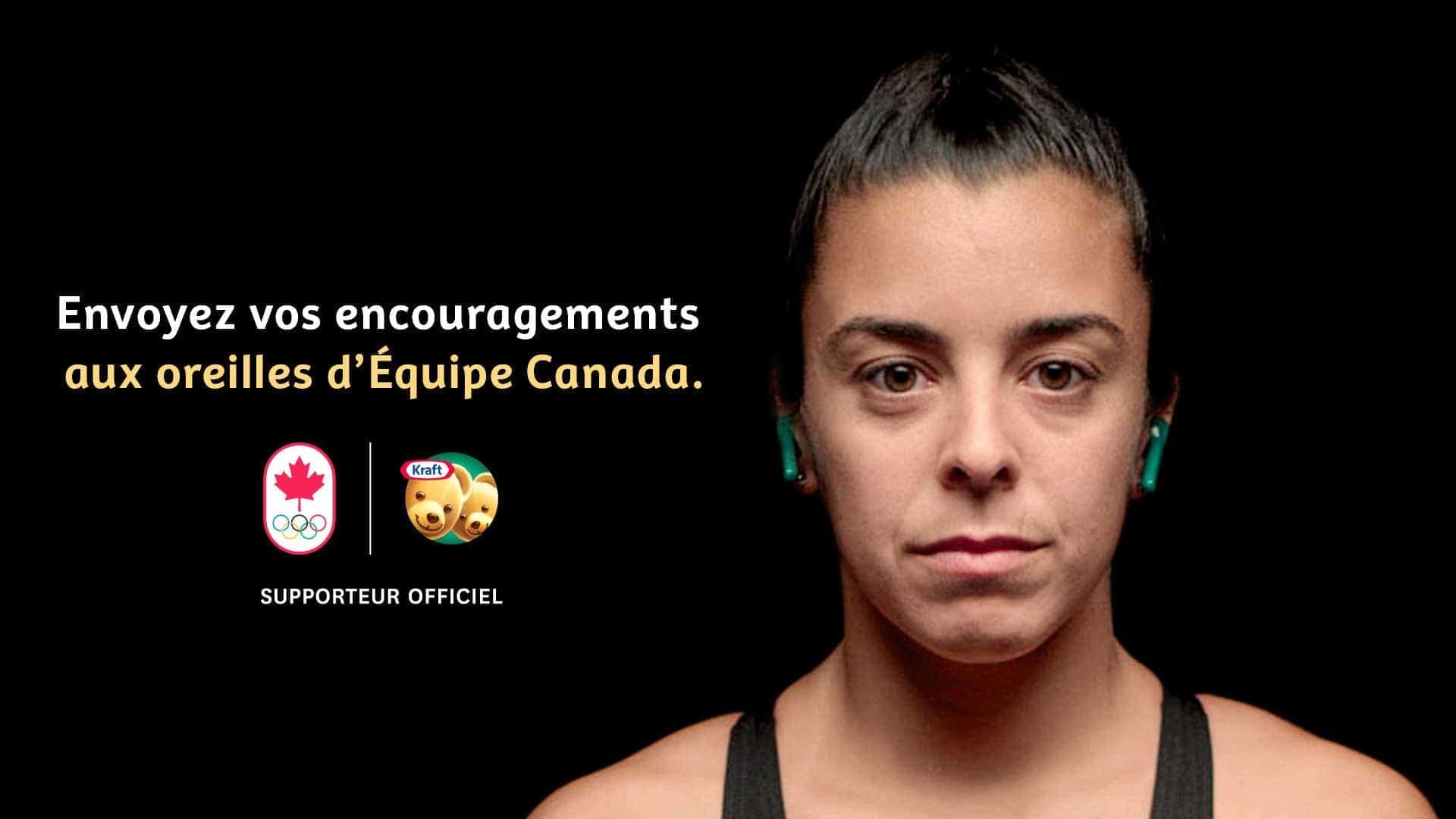 Kraft fera la promotion de quelques athlètes durant la période olympique, notamment pour la plongeuse québécoise Meaghan Benfeito, triple médaillée olympique.
