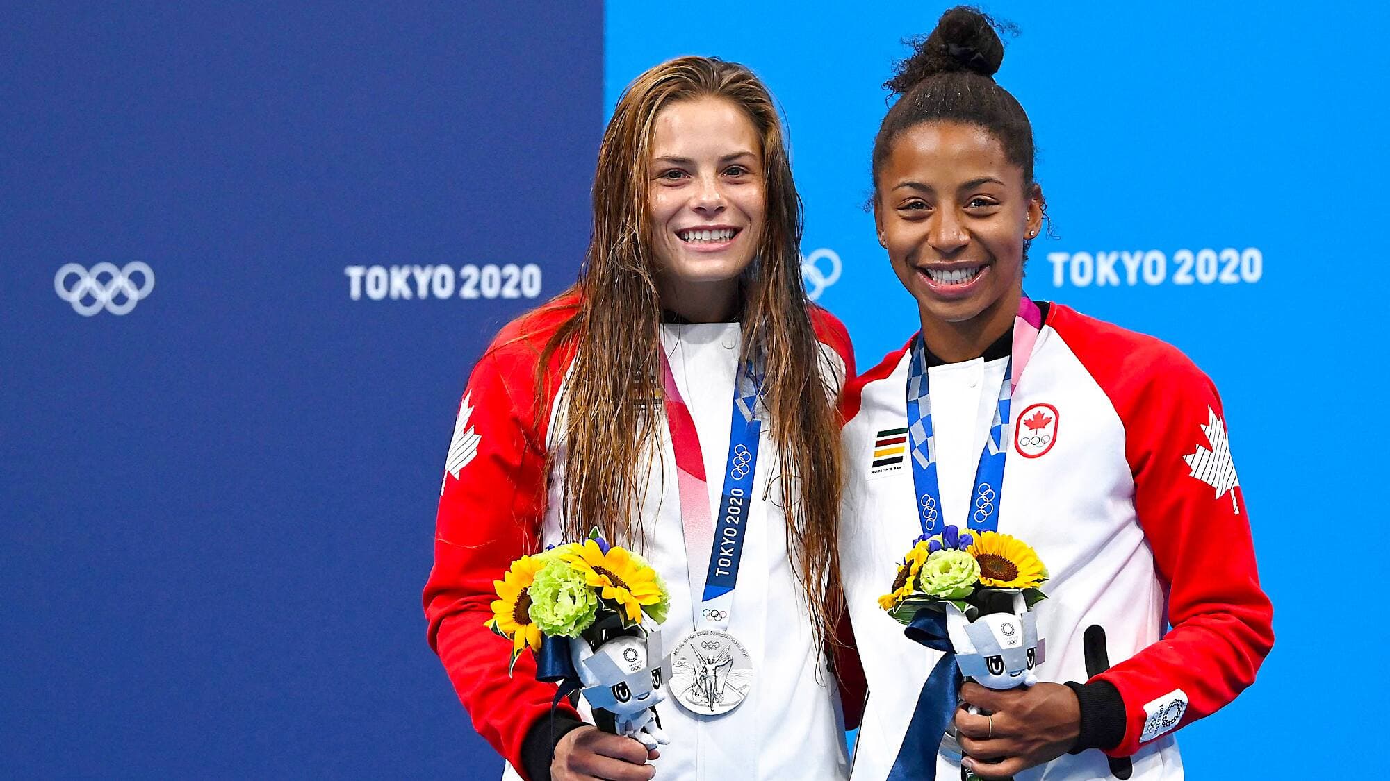 Mélissa Citrini-Beaulieu et Jennifer Abel ont raflé l’argent en plongeon synchronisé.