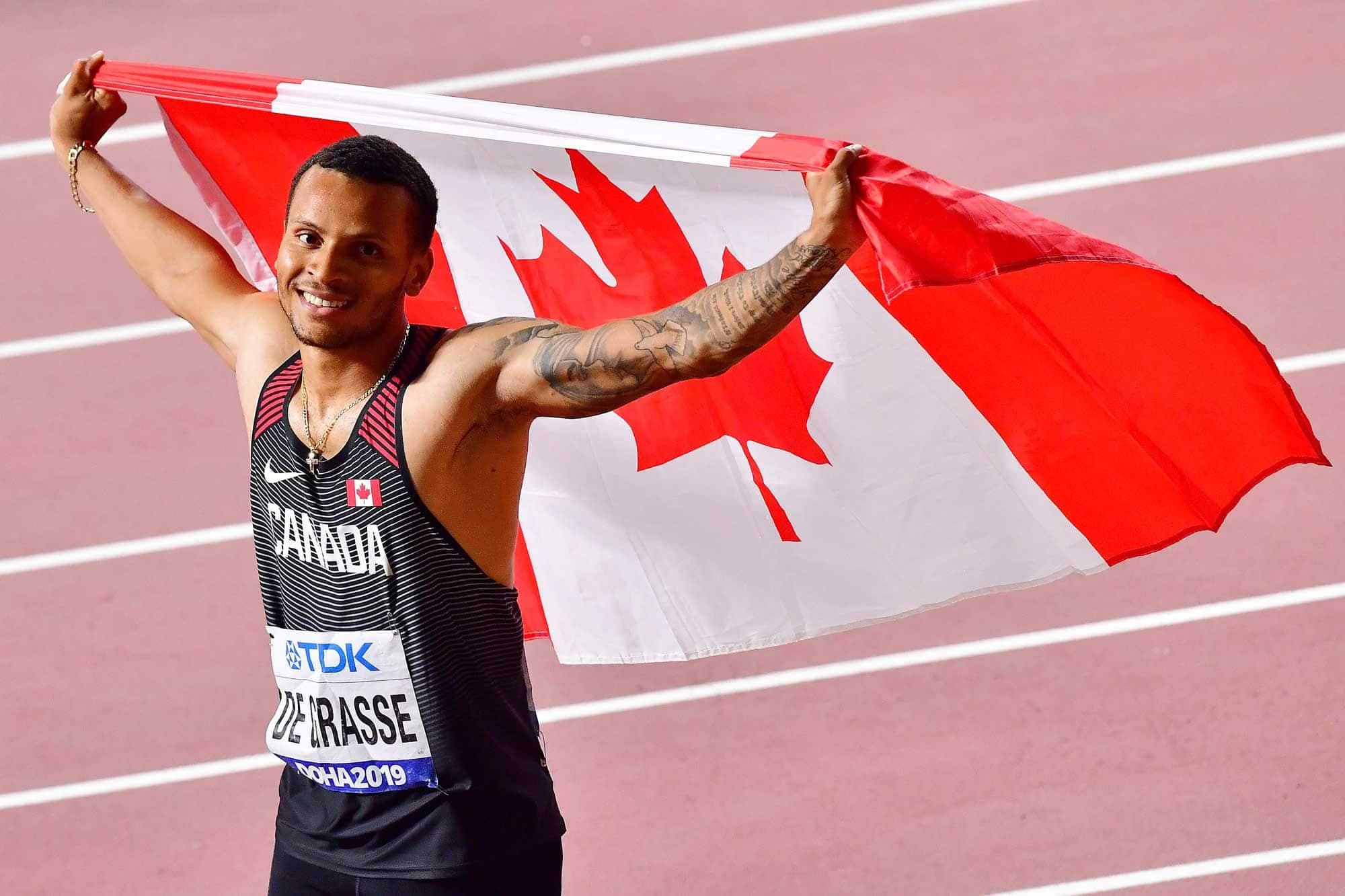 Andre De Grasse avait remporté l’argent sur 200 m aux Mondiaux de 2019.