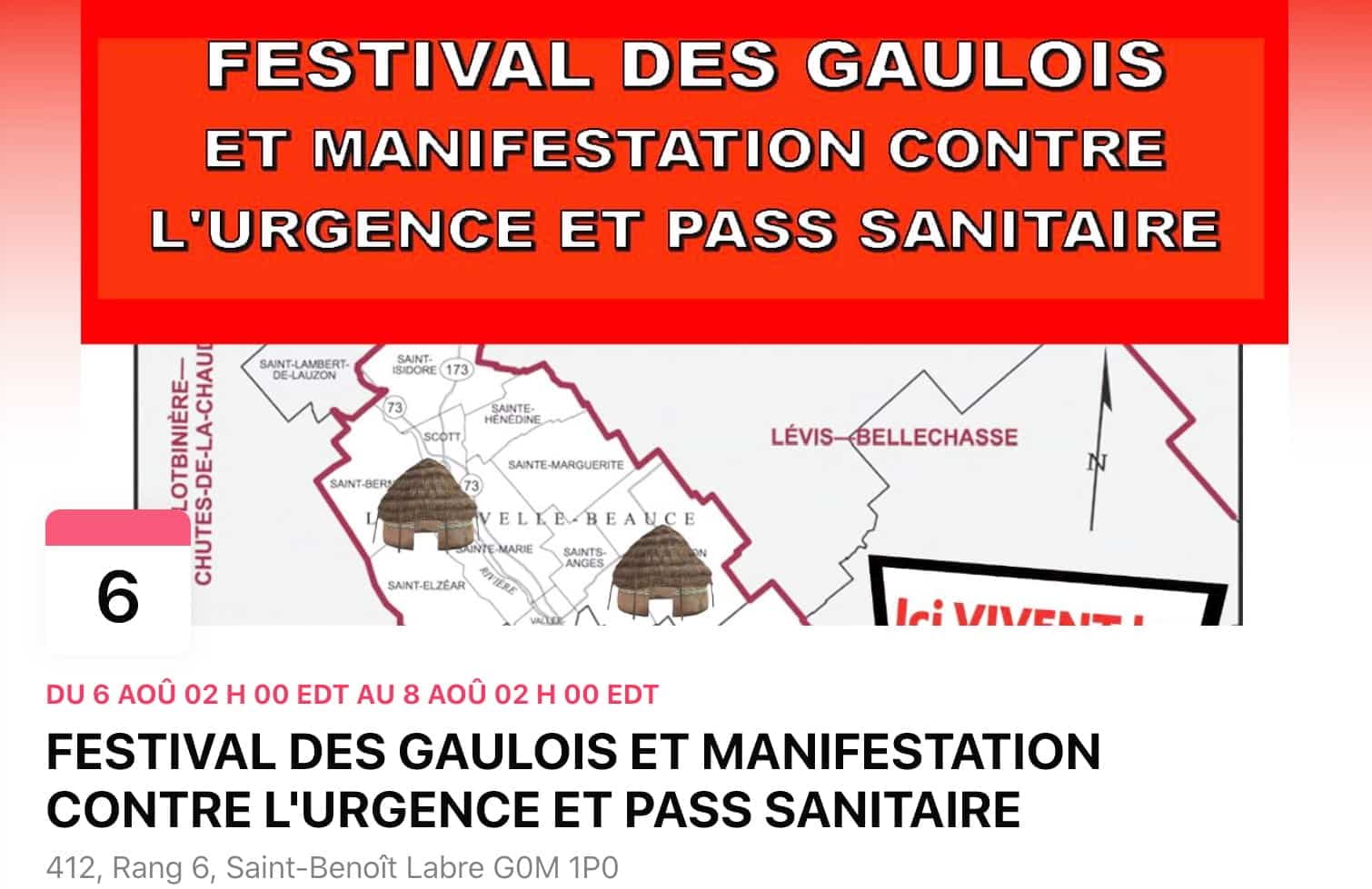 Photo tirée de Facebook