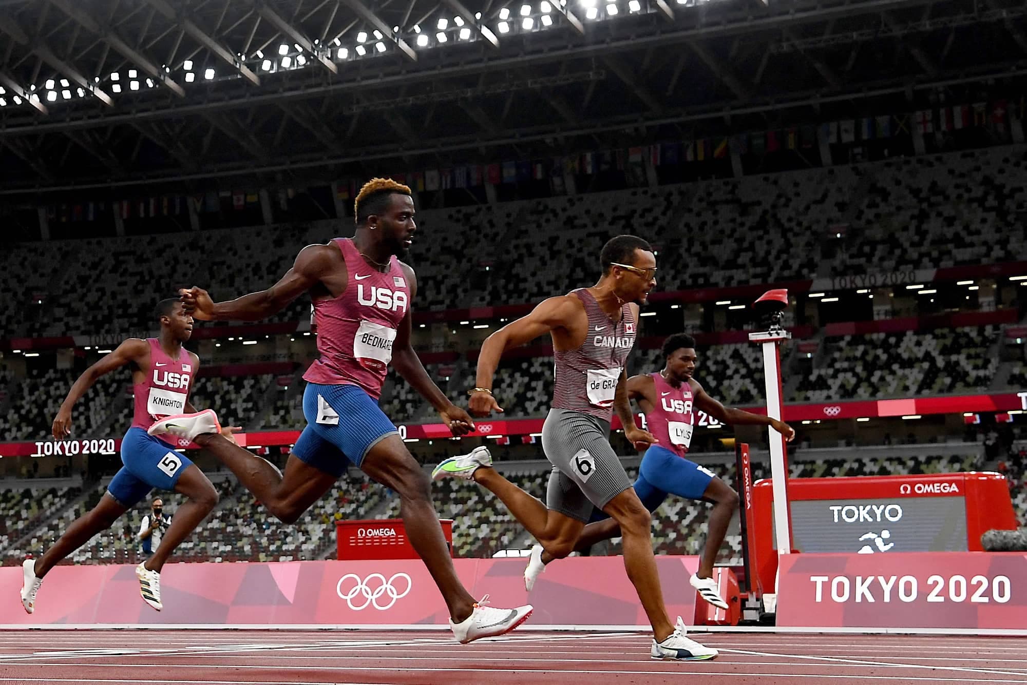 Andre De Grasse, qui a notamment triomphé au 200 m, a été l’un des héros canadiens des Jeux de Tokyo.