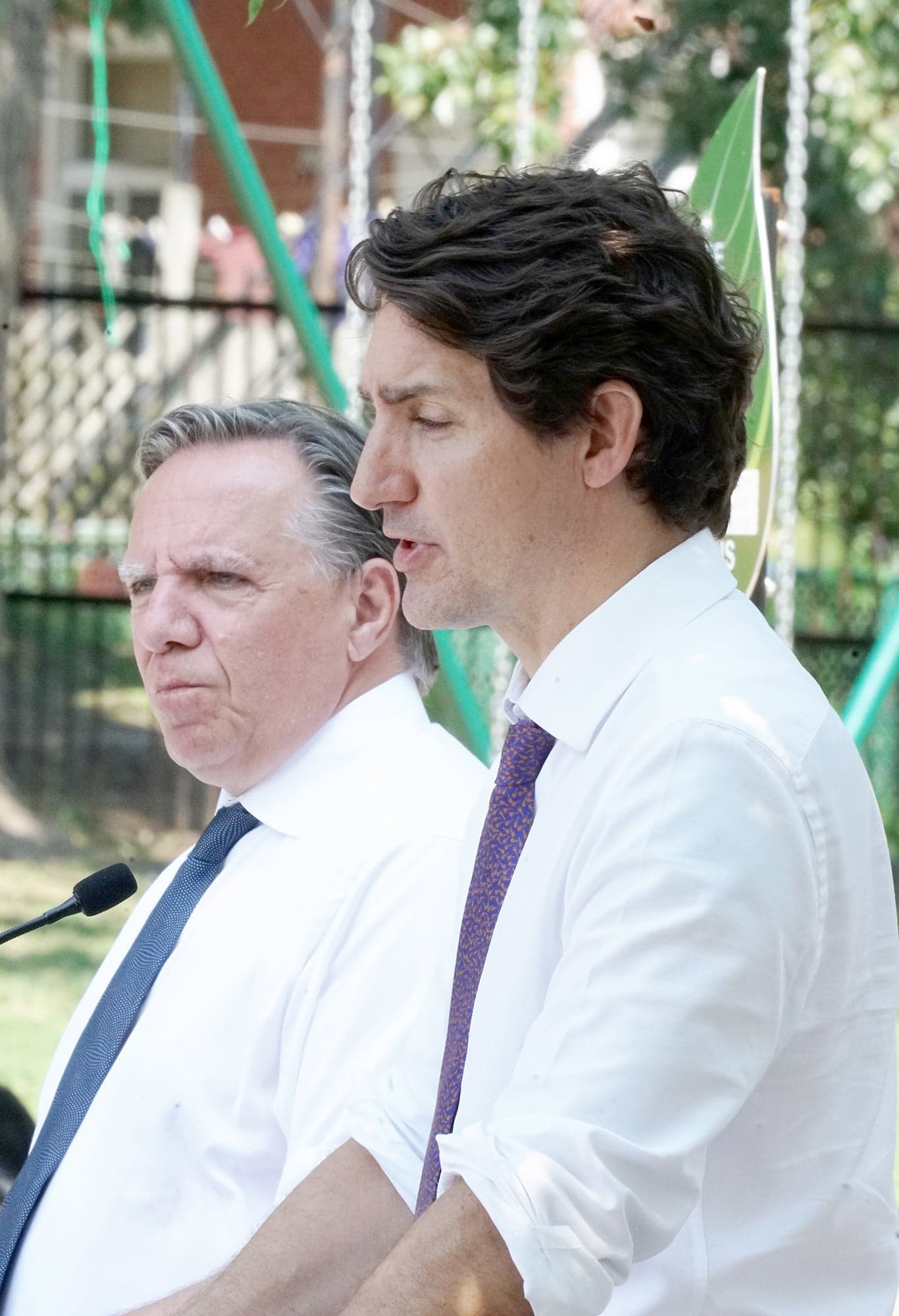 Justin Trudeau a multiplié les annonces pour le Québec, notamment le 5 août, en compagnie de François Legault, à Montréal.