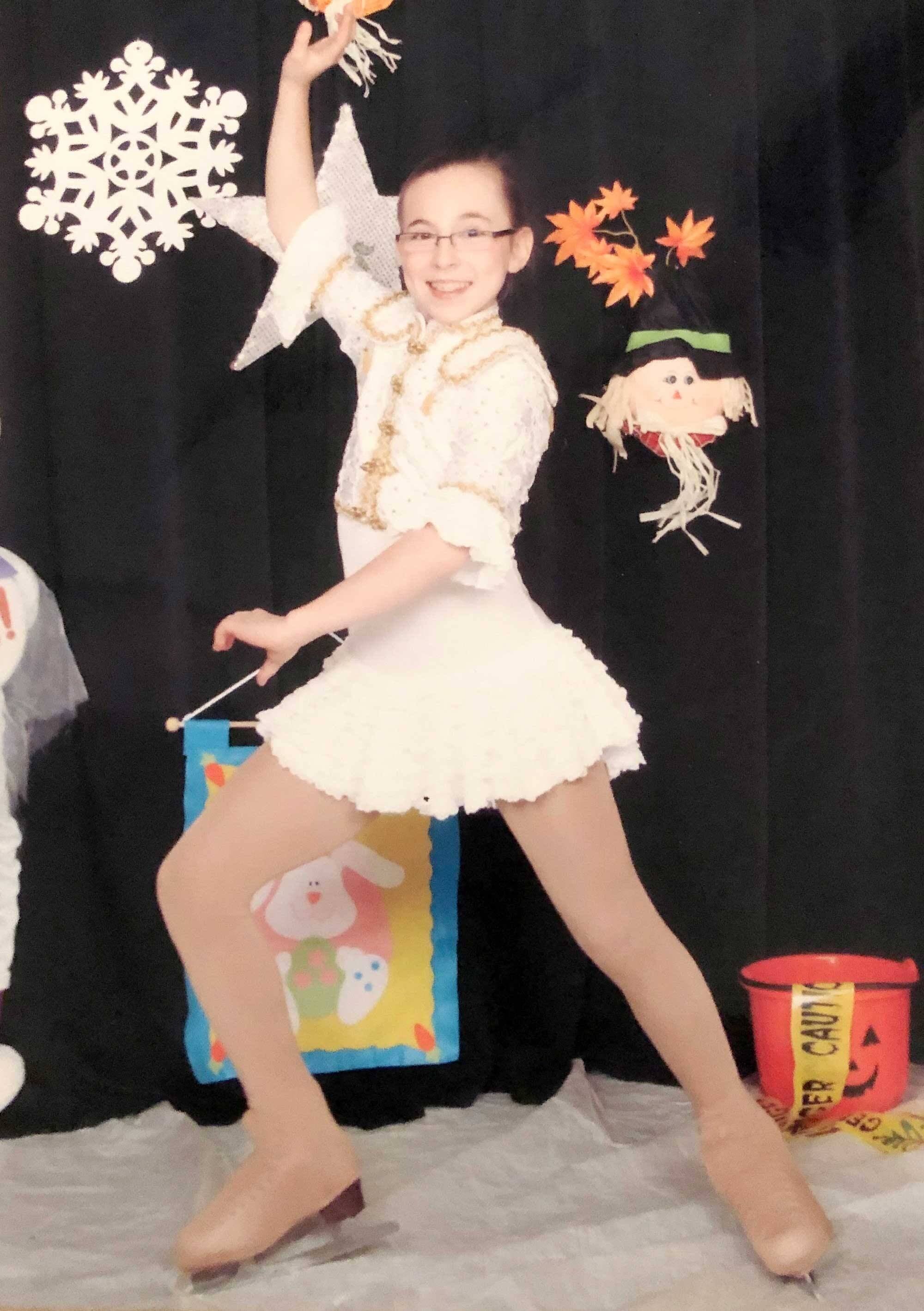 Plus jeune, Lauriane était passionnée de patinage artistique.