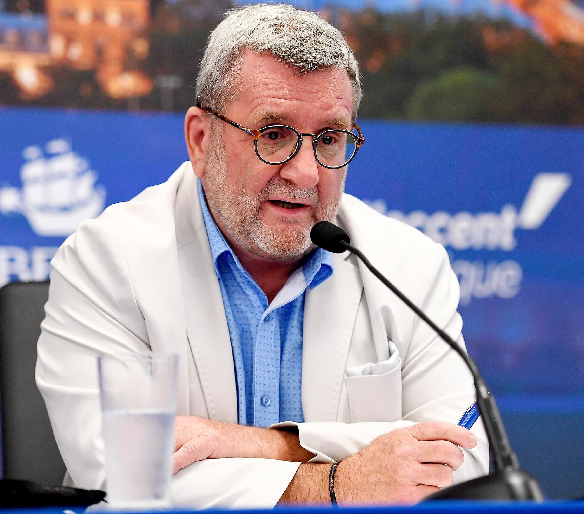 Le maire de Québec, Régis Labeaume, lors de la conférence de presse sur la saison touristique 2021, lundi.