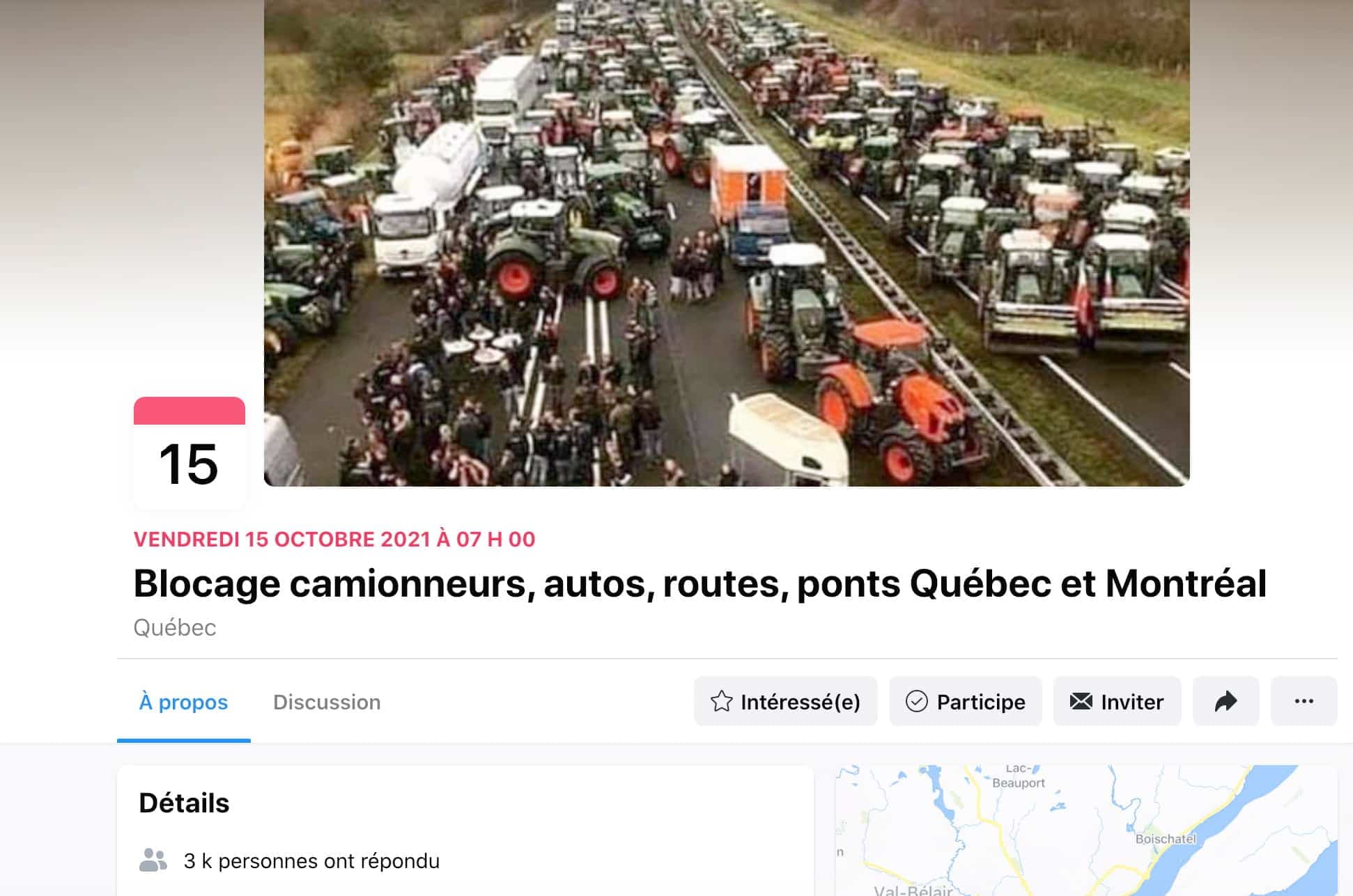 Capture d'écran tirée de Facebook