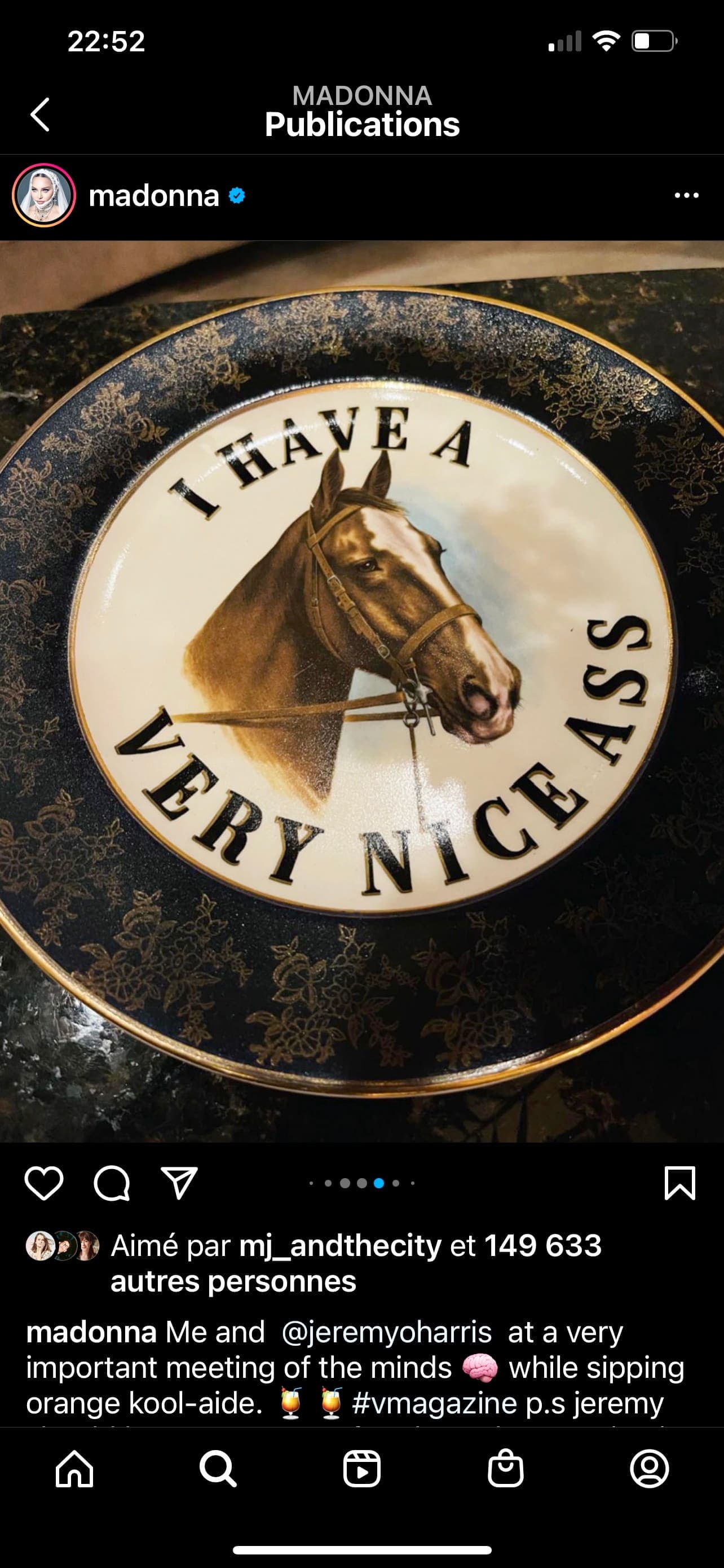 Madonna a reçu cette œuvre en cadeau et l’a tellement aimée qu’elle l’a partagée sur Instagram.