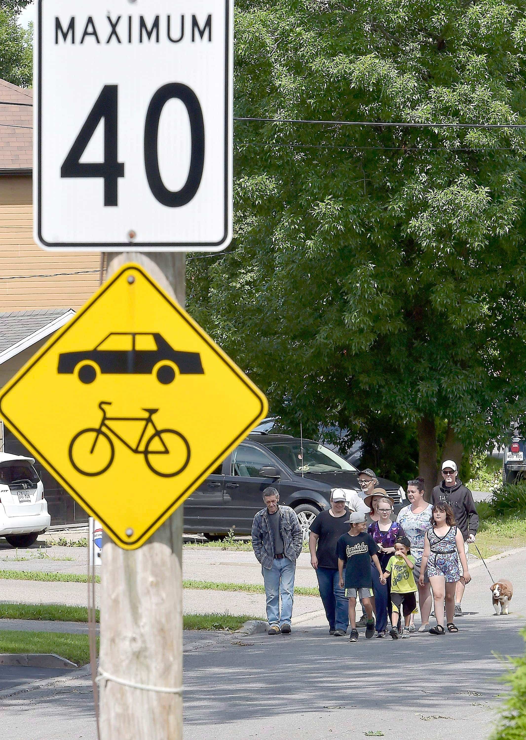 La rue Foucault où la limite de vitesse a été augmentée de 30 à 40 km/h.