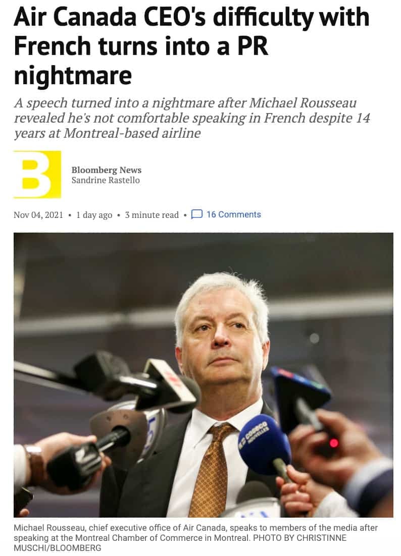 Article de Bloomberg dans le Financial Post
