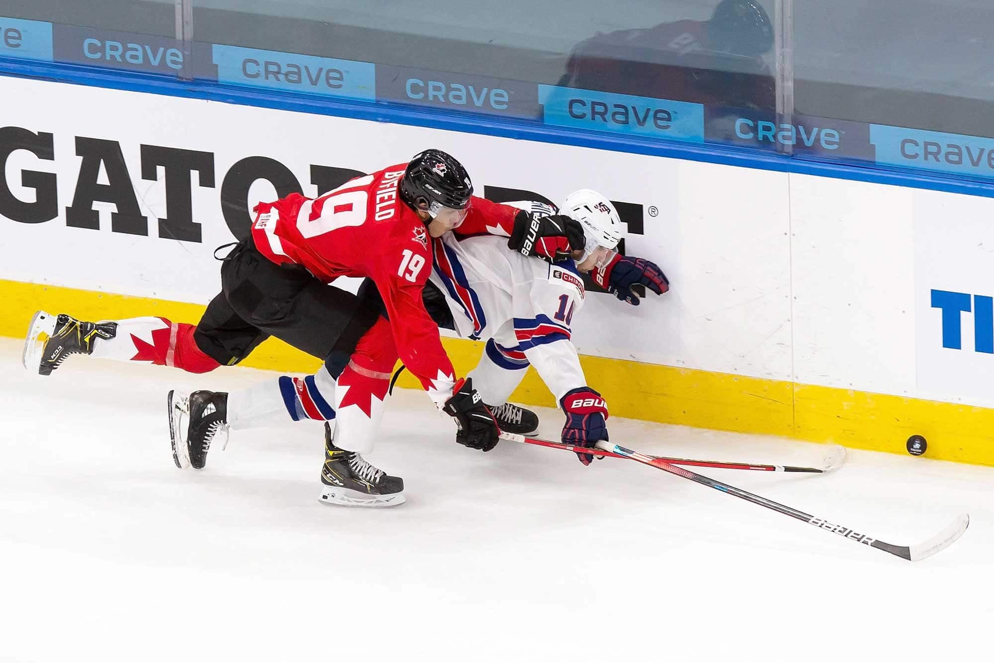 Quinton Byfield n’avait pas ménagé l’Américain Matthew Beniers lors de l’ultime match pour la médaille d’or en janvier dernier à Edmonton.