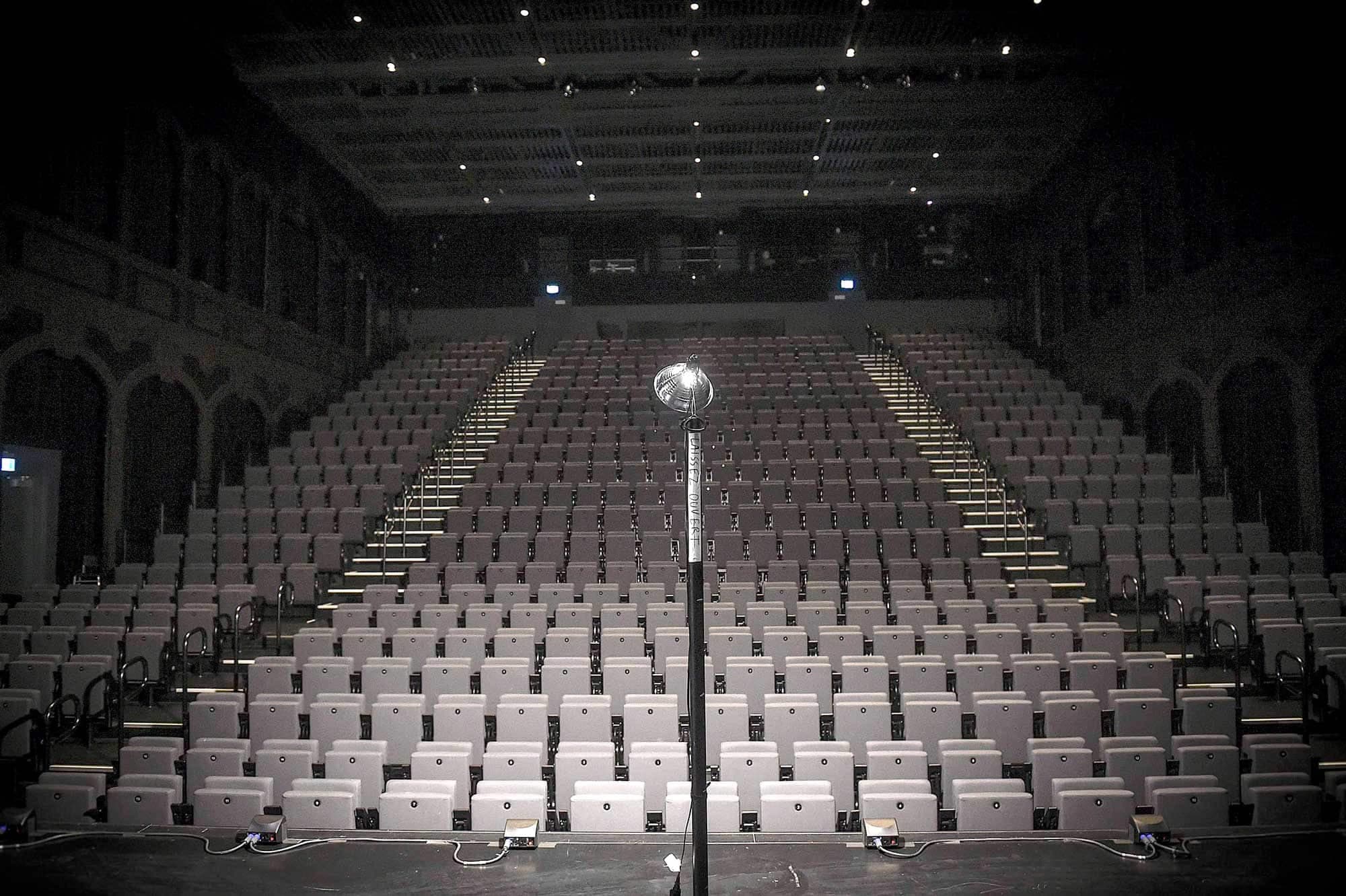 Photo de la salle vide du Diamant de Robert Lepage, le mardi 28 avril 2020, à Québec.