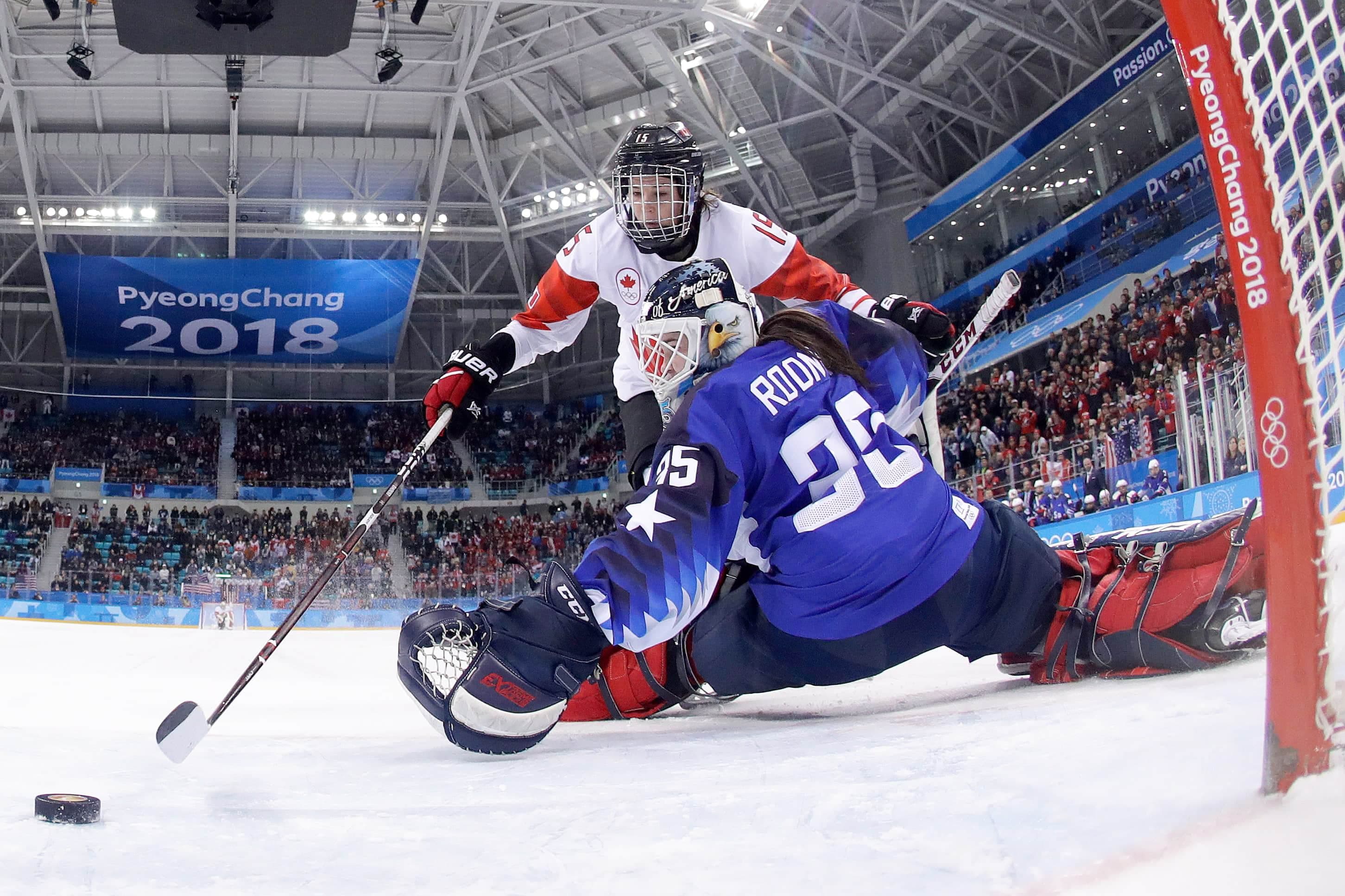 Mélodie Daoust a brillé en fusillade durant la finale des Jeux de Pyeongchang en 2018.