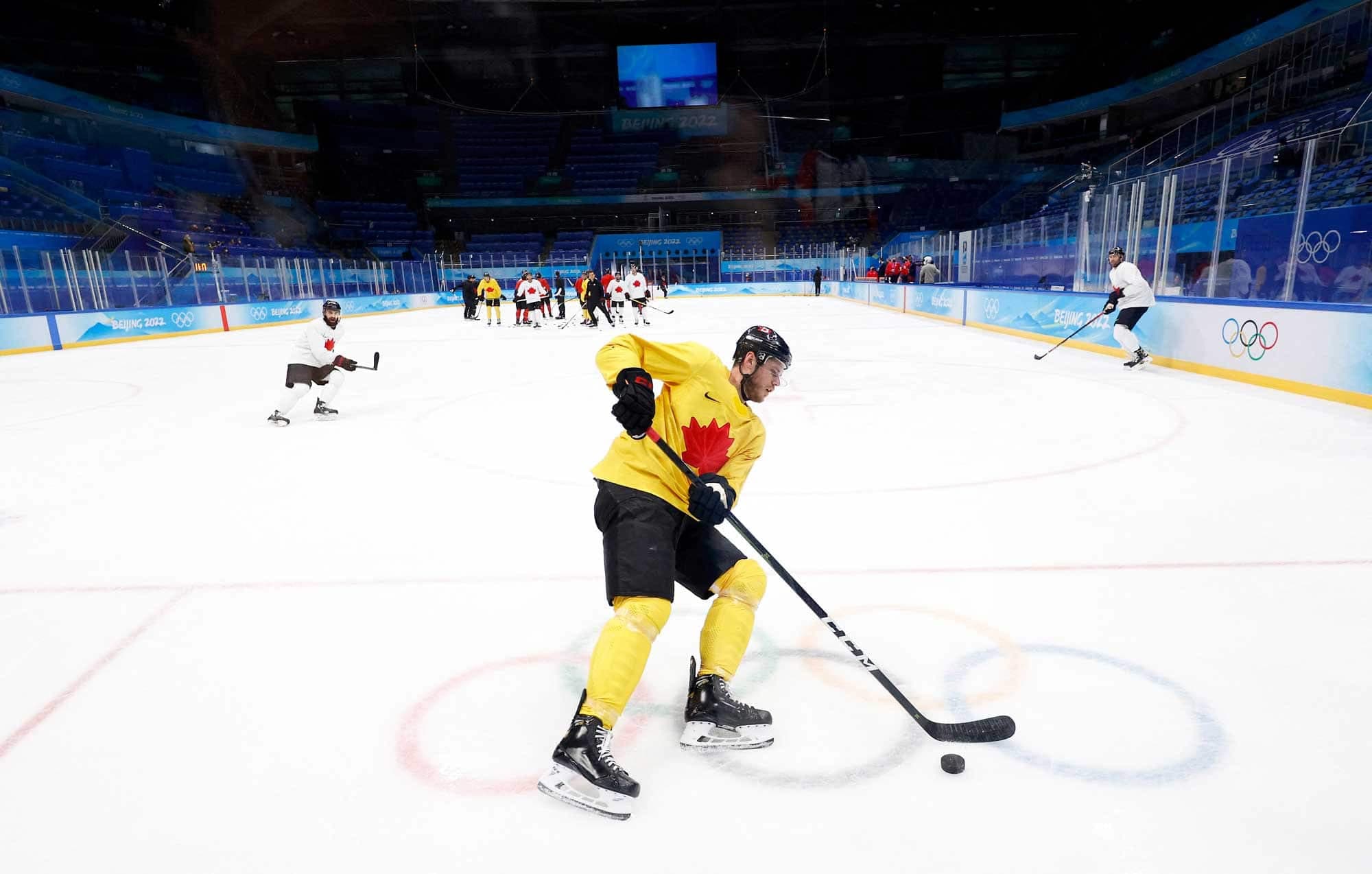 Le défenseur du CanadaTyler Wotherspoon, mardi, pendant l’entraînement.