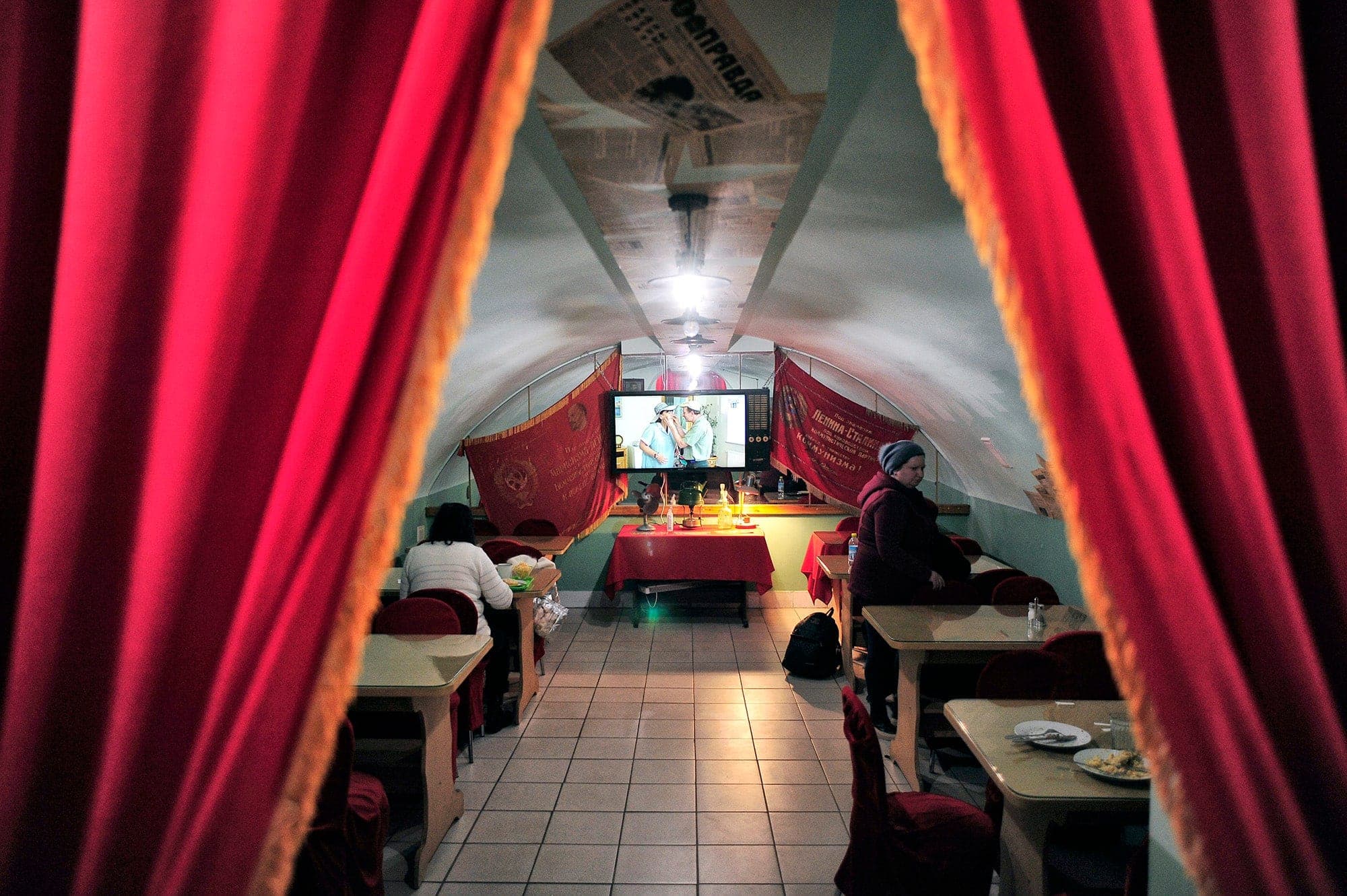 La salle à manger d’une stolovaya (cafétéria, en russe) de Tiraspol.