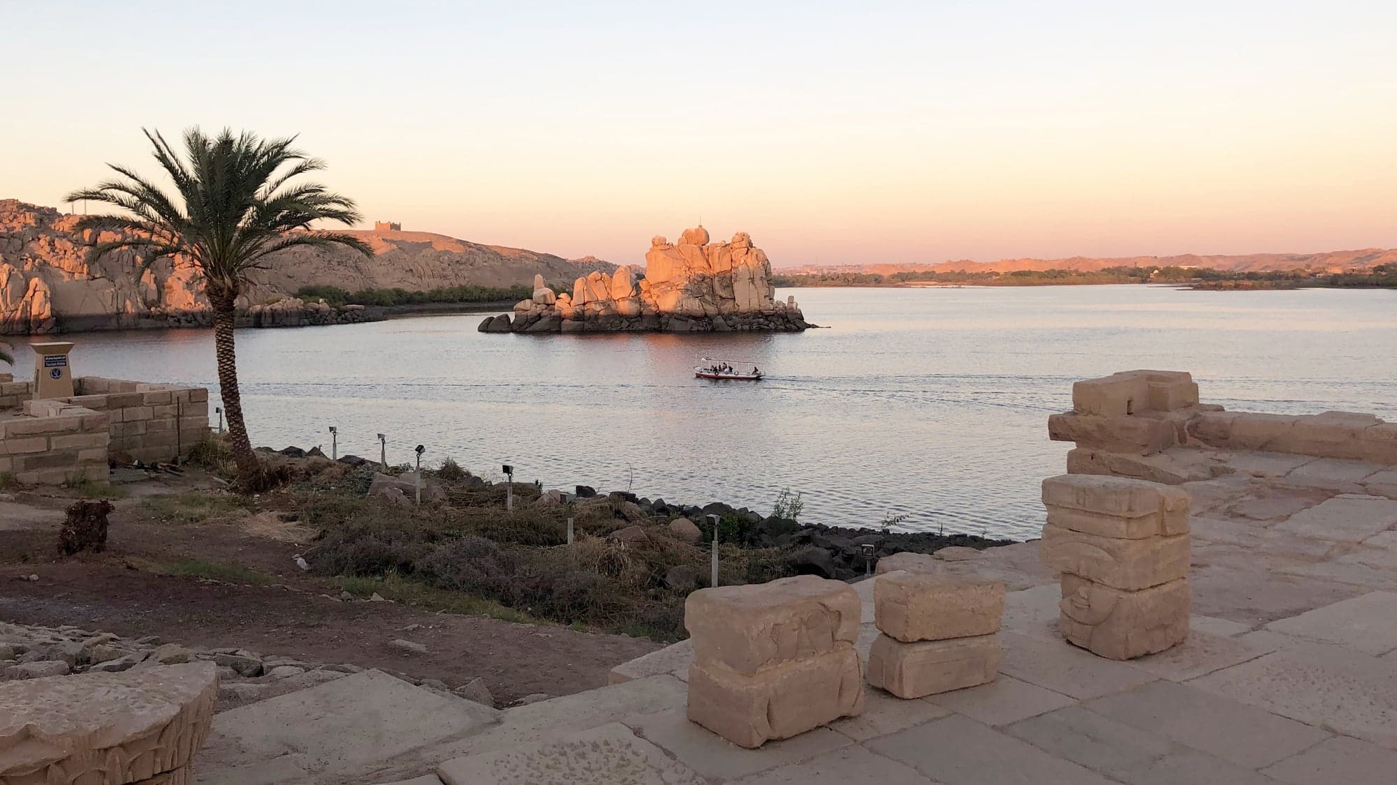 Un magnifique coucher de soleil sur le Nil.