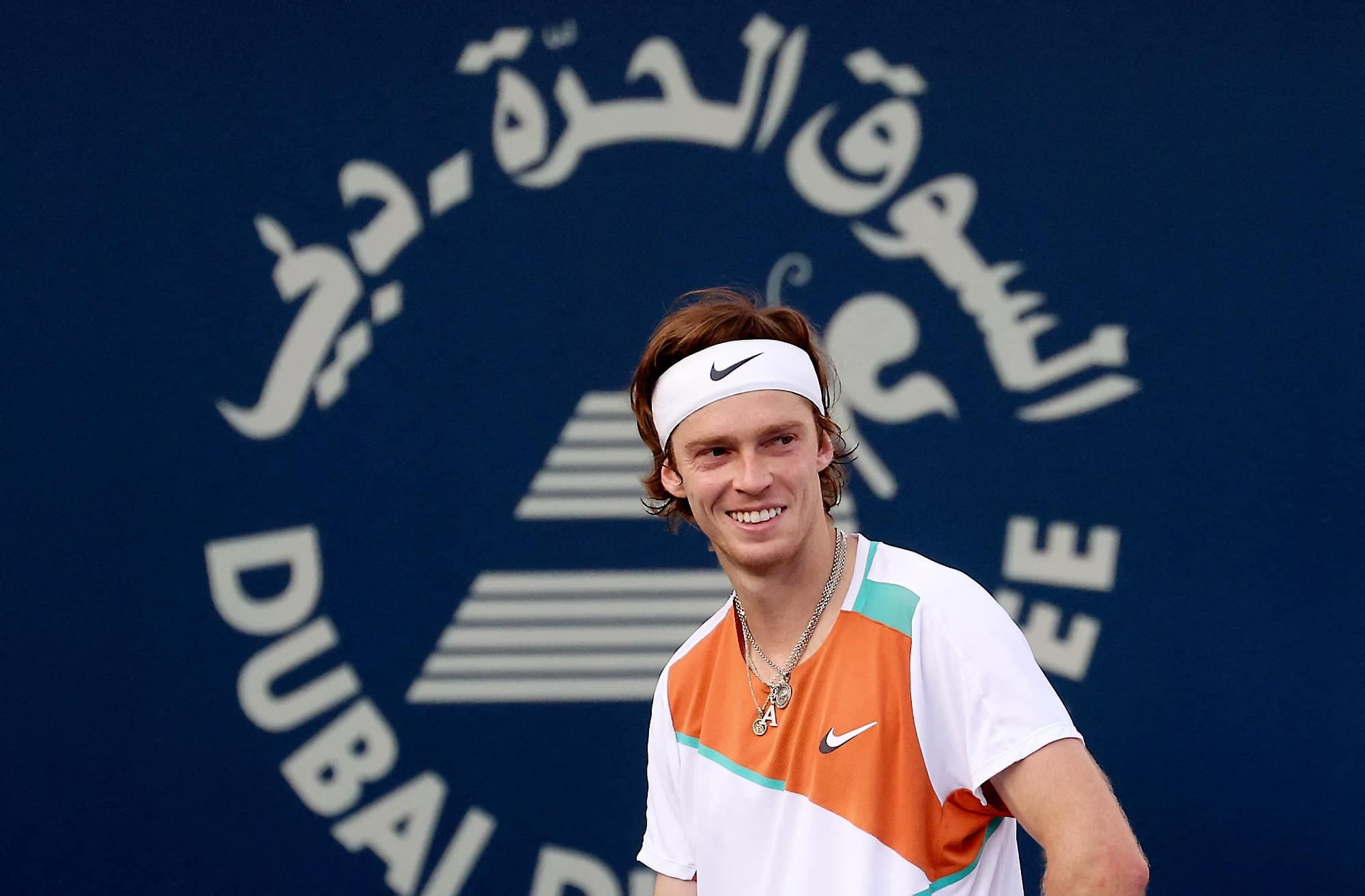 Andrey Rublev lors du match quart-de-finale à Dubaï au cours du dernier week-end.