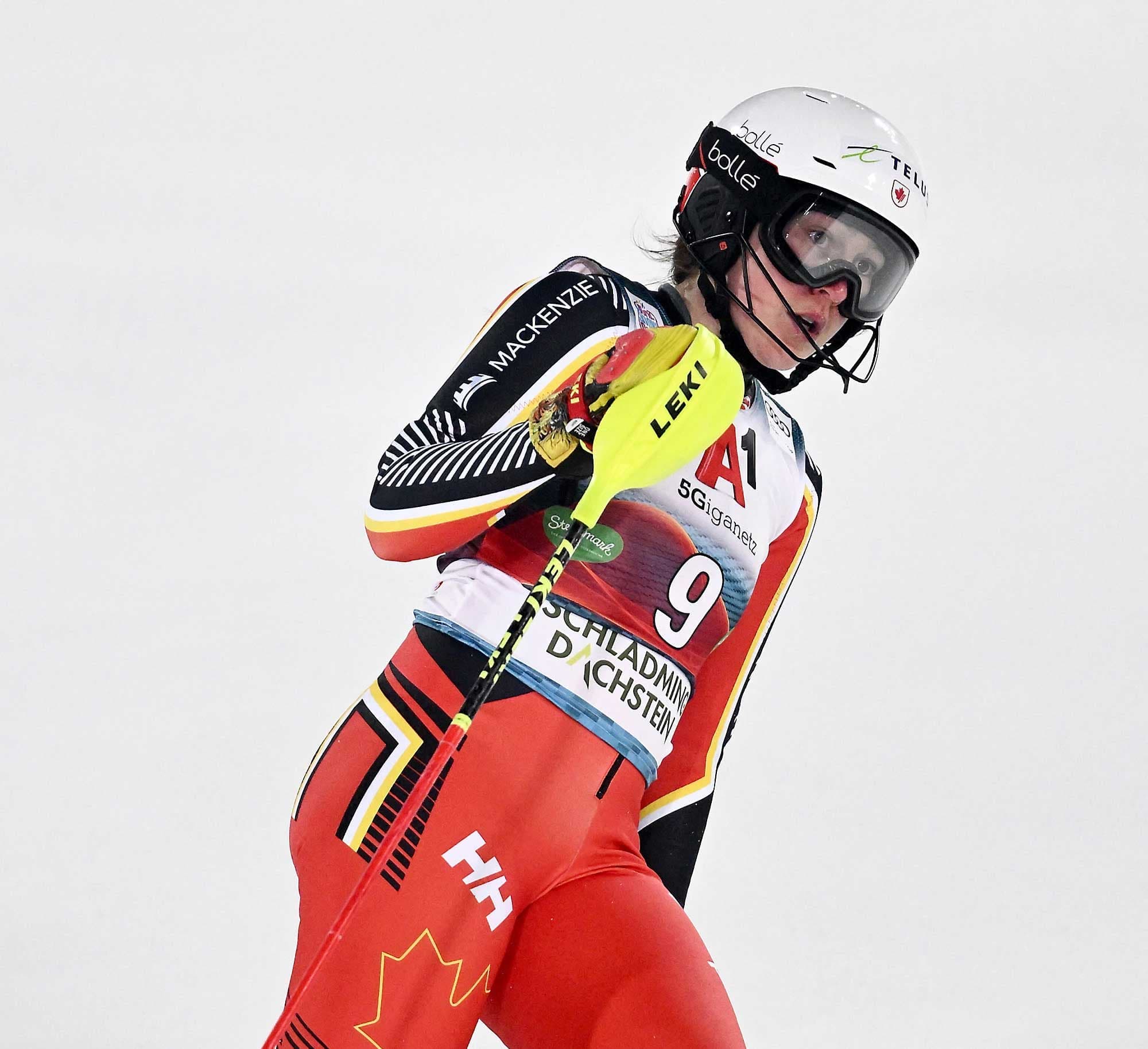 Laurence St-Germain a terminé au deuxième rang lors de la seconde descente au slalom de Schladming, mardi, en Autriche.