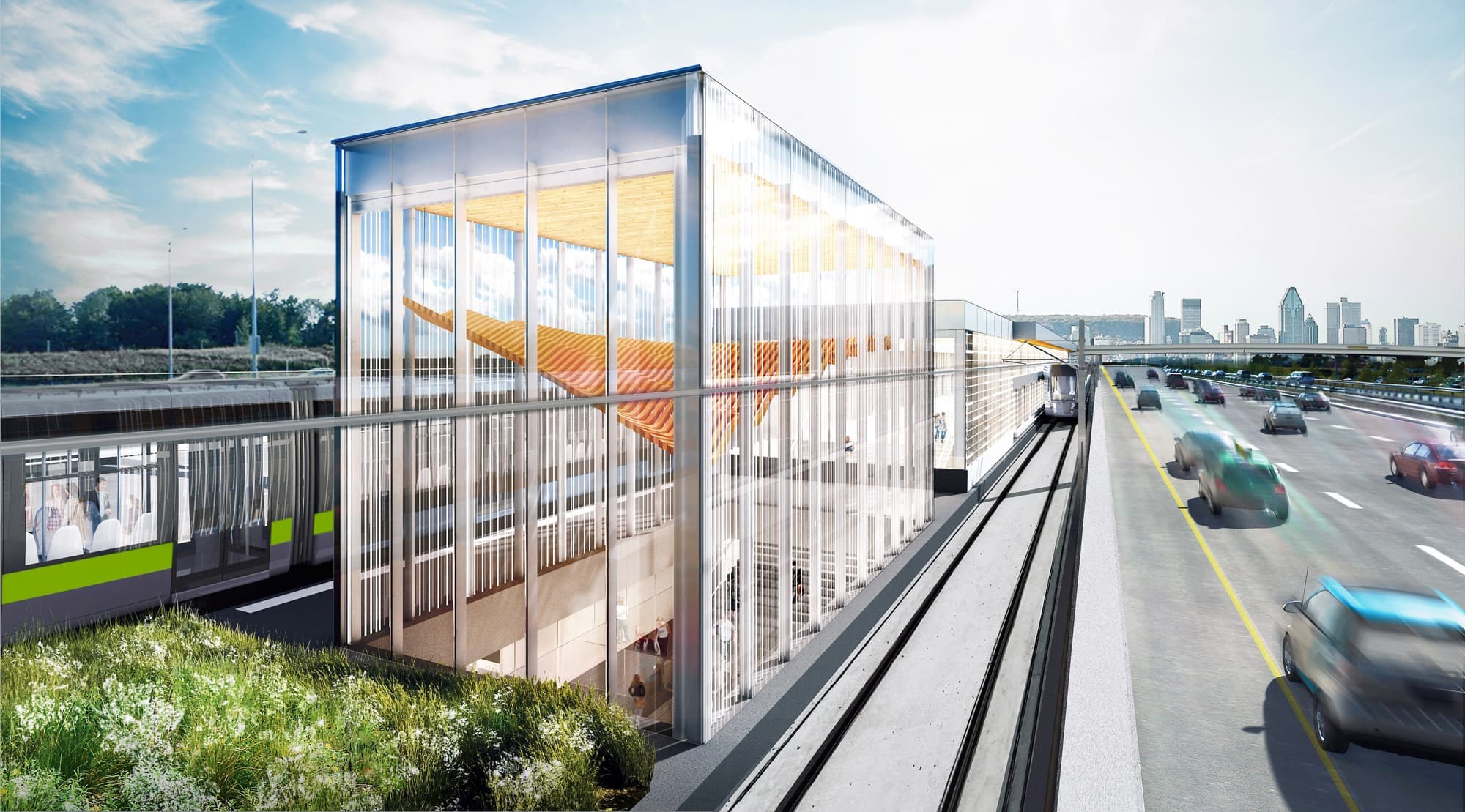 Modélisation d'une des stations du futur REM