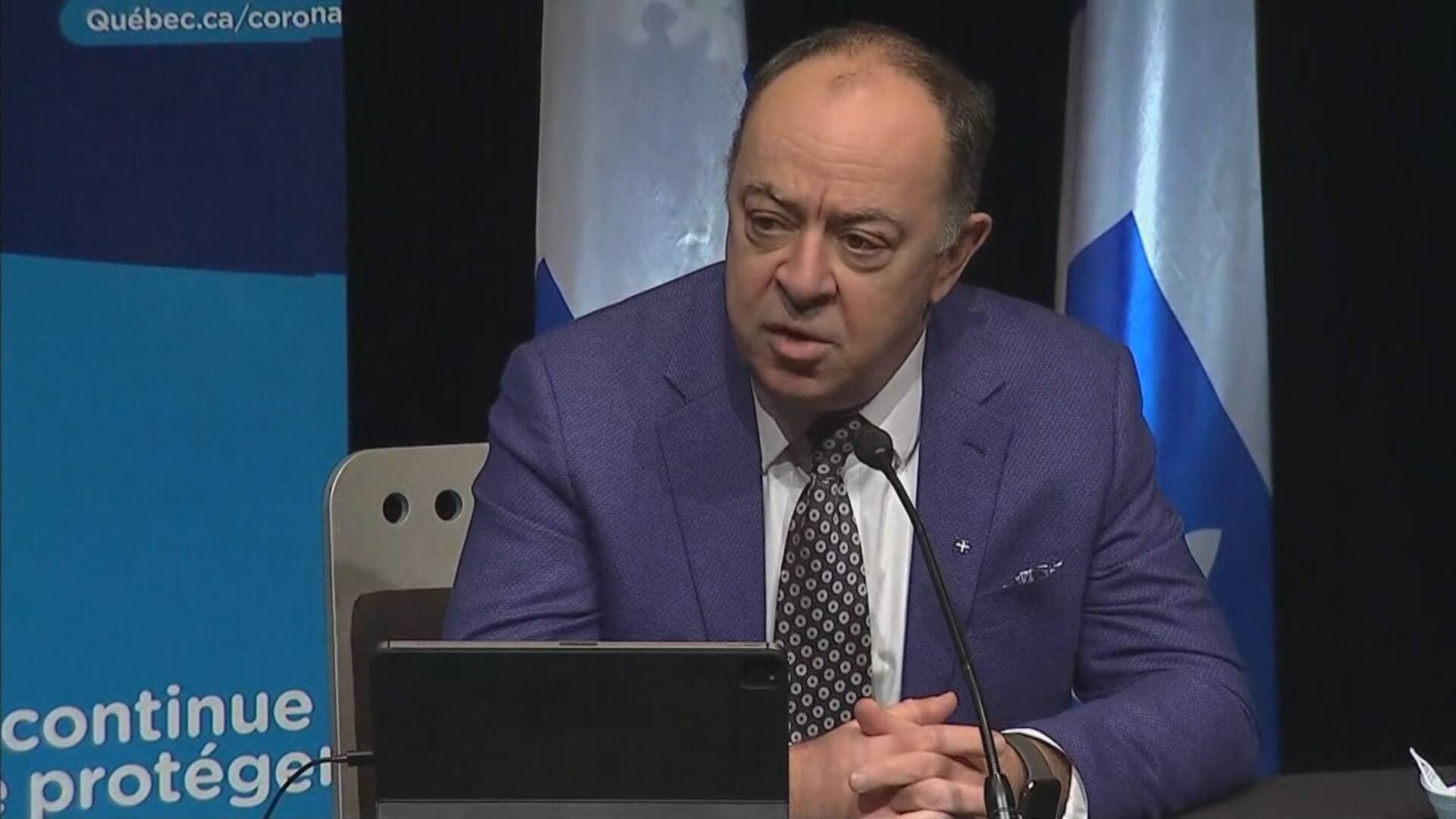 Le ministre de la Santé, Christian Dubé, s’est exprimé sur la vaccination, vendredi, lors d’un point de presse à Montréal.