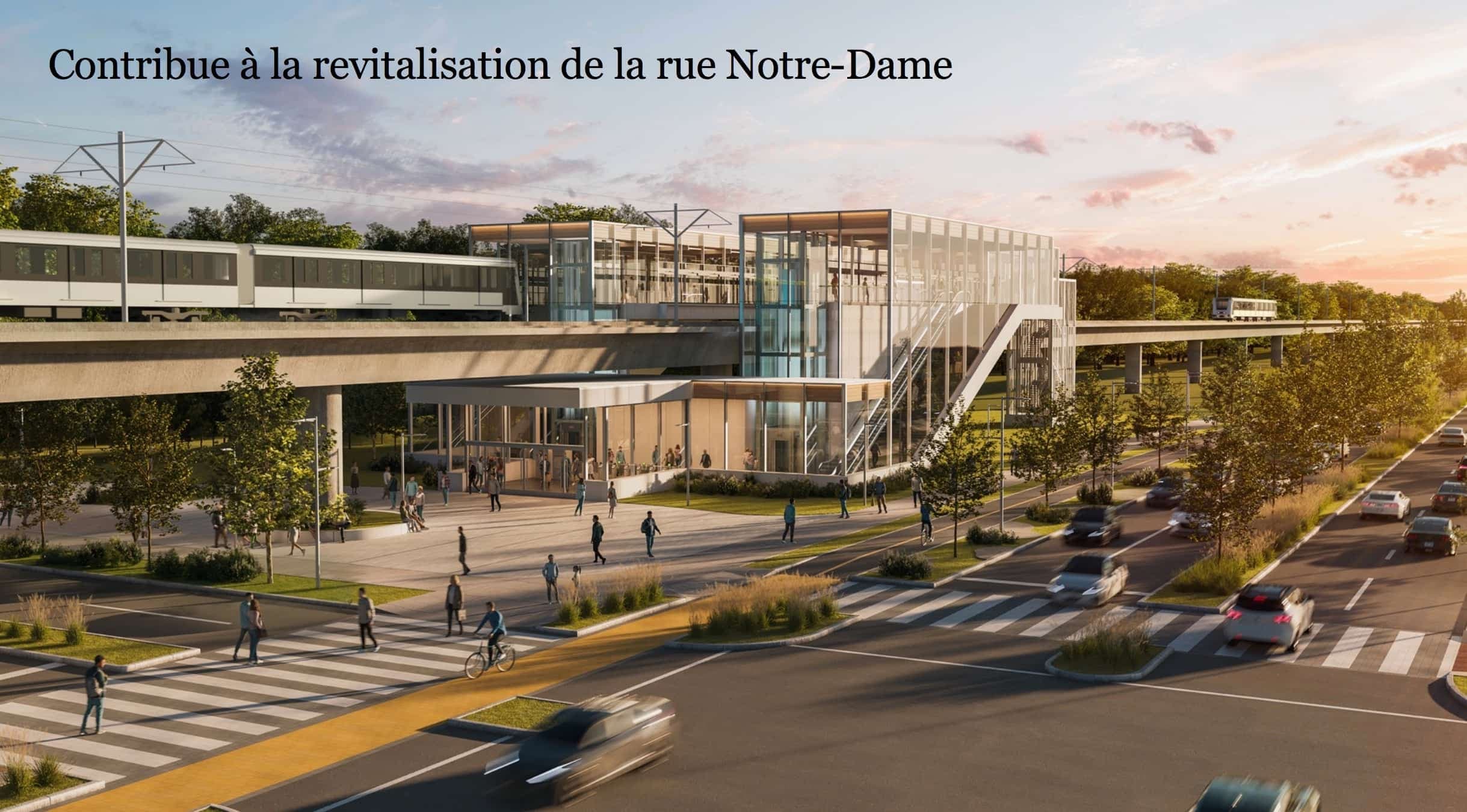 Visualisation d’une station sur la rue Notre-Dame, à Montréal.