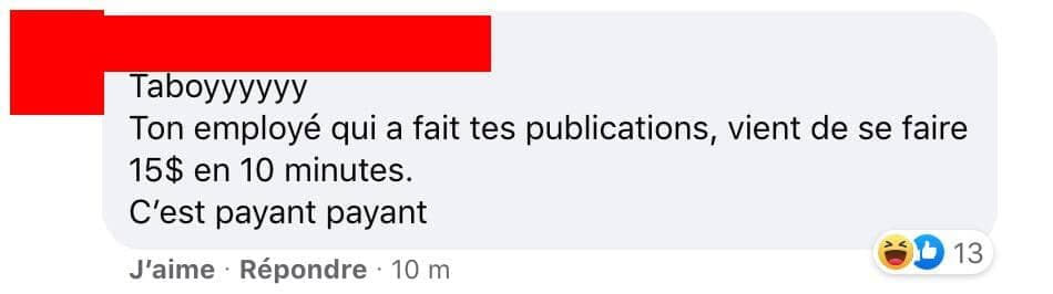 Capture d'écran / Facebook