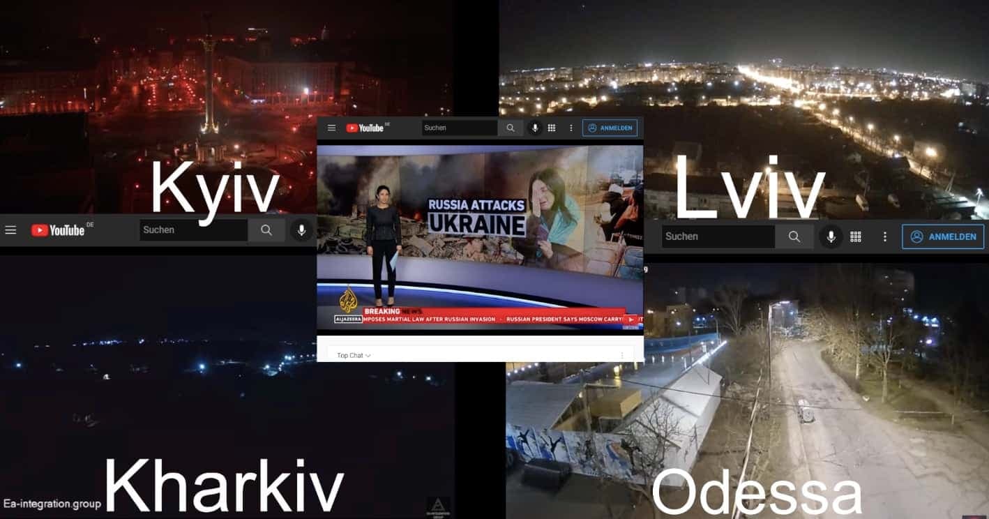 Des chaînes Twitch diffusent en direct les images de caméras de surveillance en Ukraine, accompagnées de commentaires.