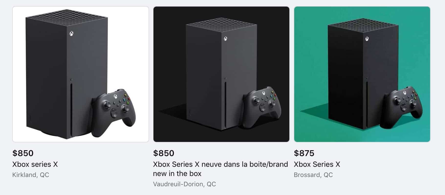 Capture d'écran Facebook Marketplace