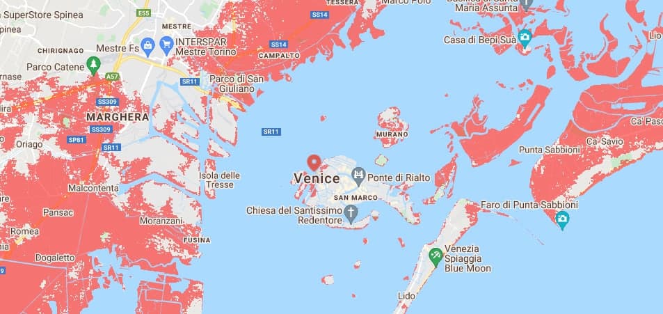 Capture d'écran Climate Central