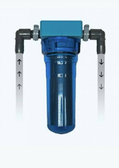 Un filtre pour machine à laver domestique de la compagnie Environmental Enhancements.