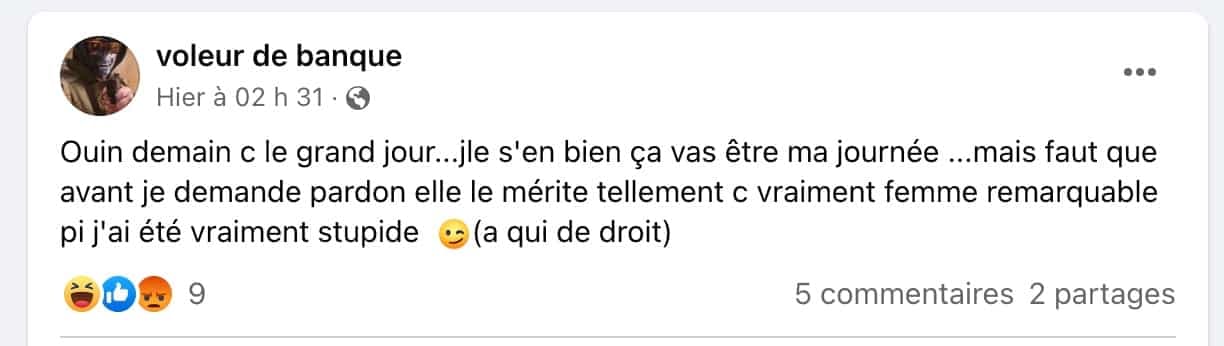 Capture d'écran / Facebook