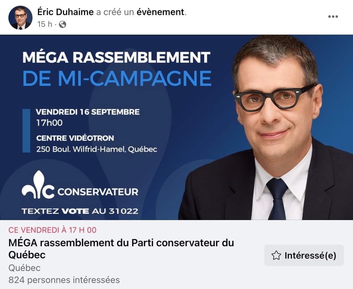 Capture d'écran / Facebook