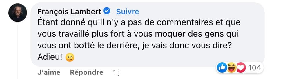 Capture d'écran / Facebook