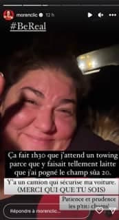 Capture d'écran Instagram Christine Morency