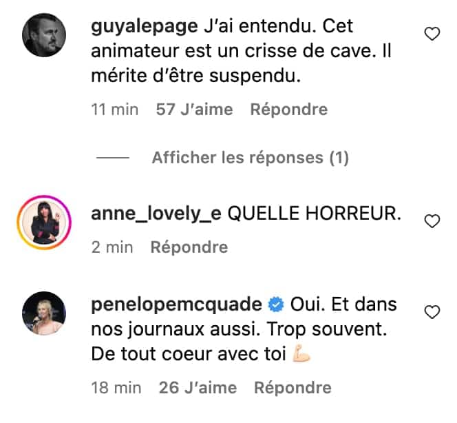 Capture d'écran tirée d'Instagram
