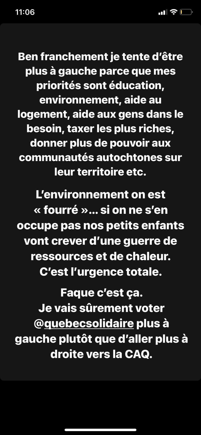 Capture d'écran / Instagram Mère ordinaire Bianca Longpré