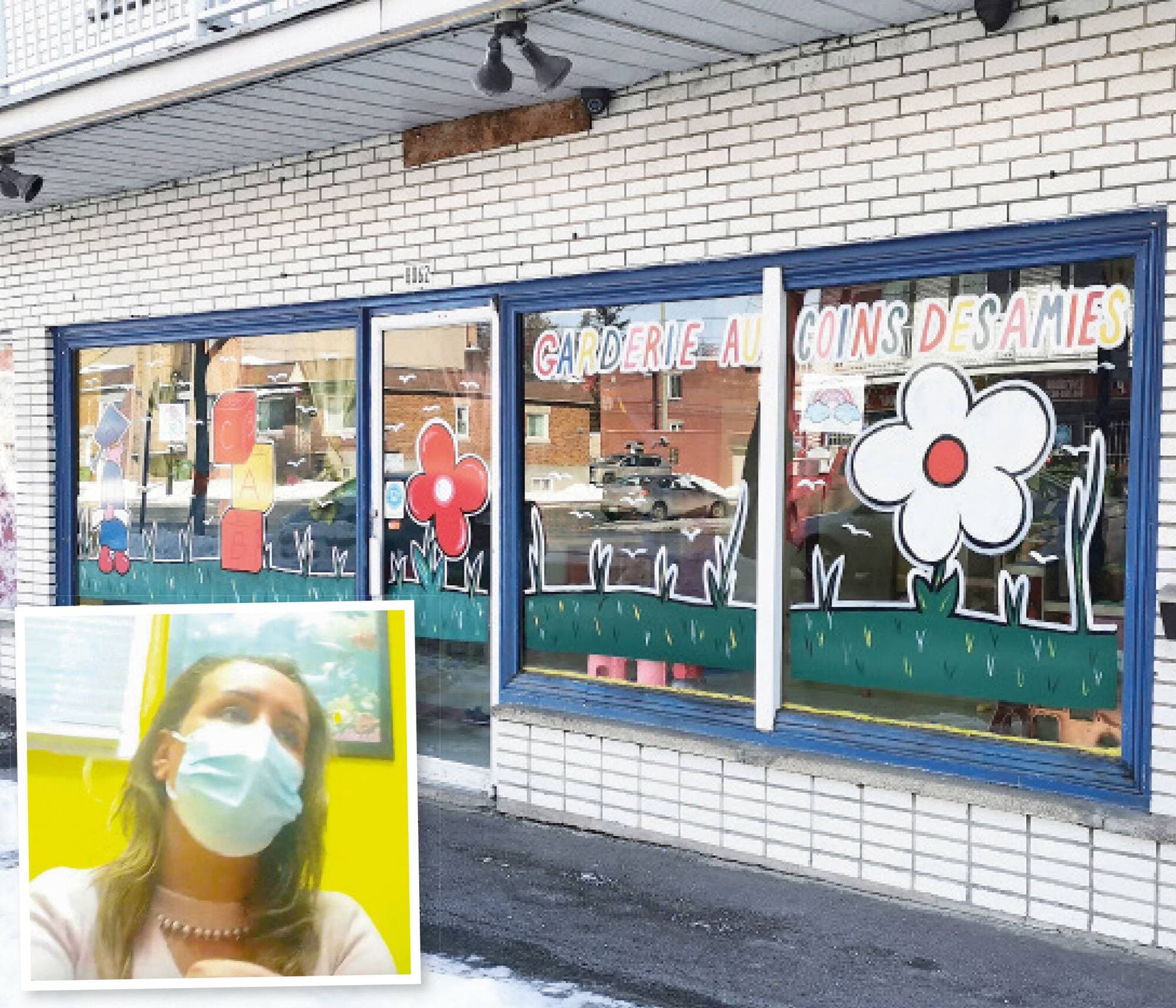 Fatima El Boukari dans son bureau de la garderie Aux coins des ami(e)s, captée par notre caméra cachée.