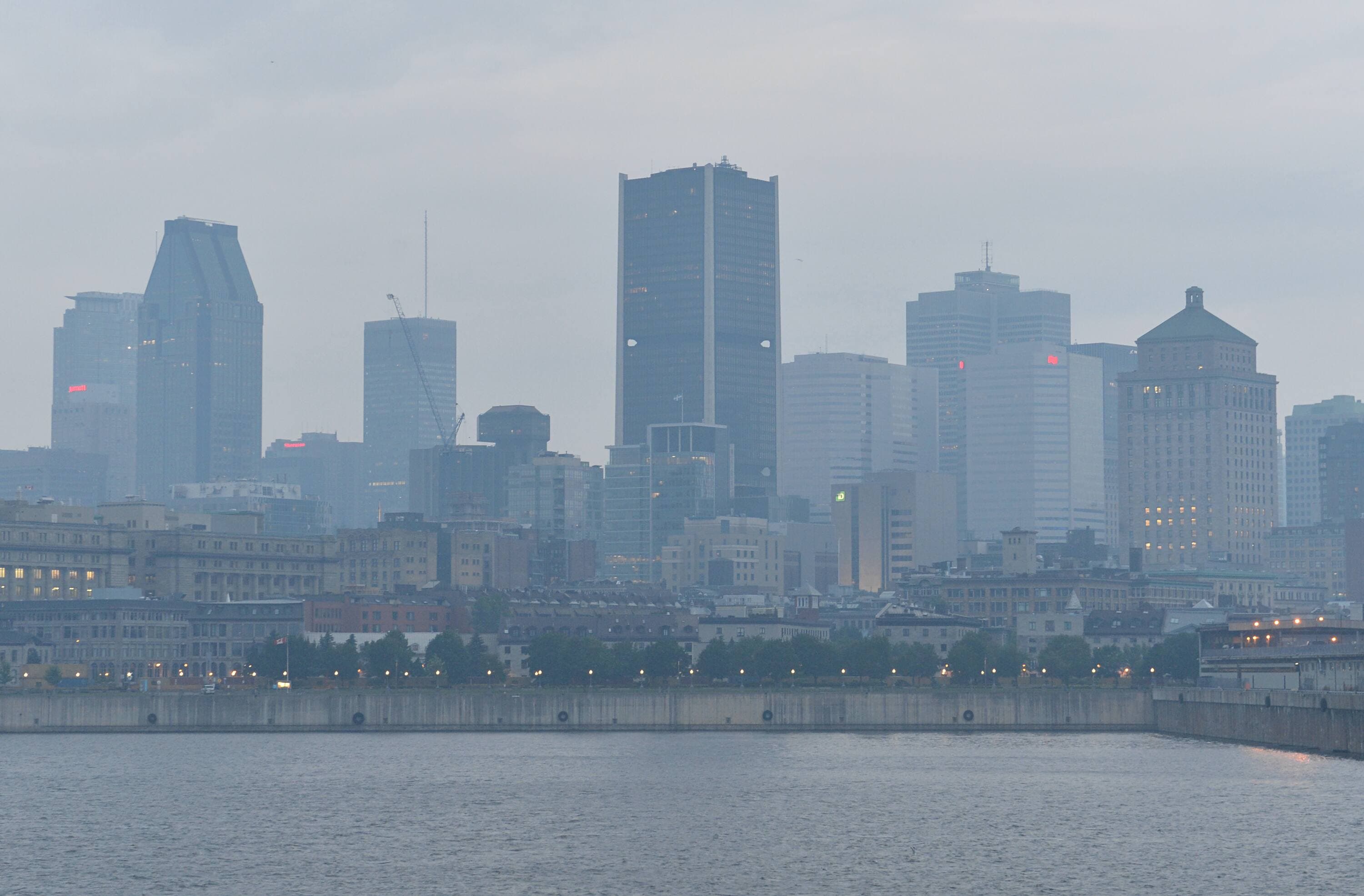 Épisode de smog intense à Montréal.
