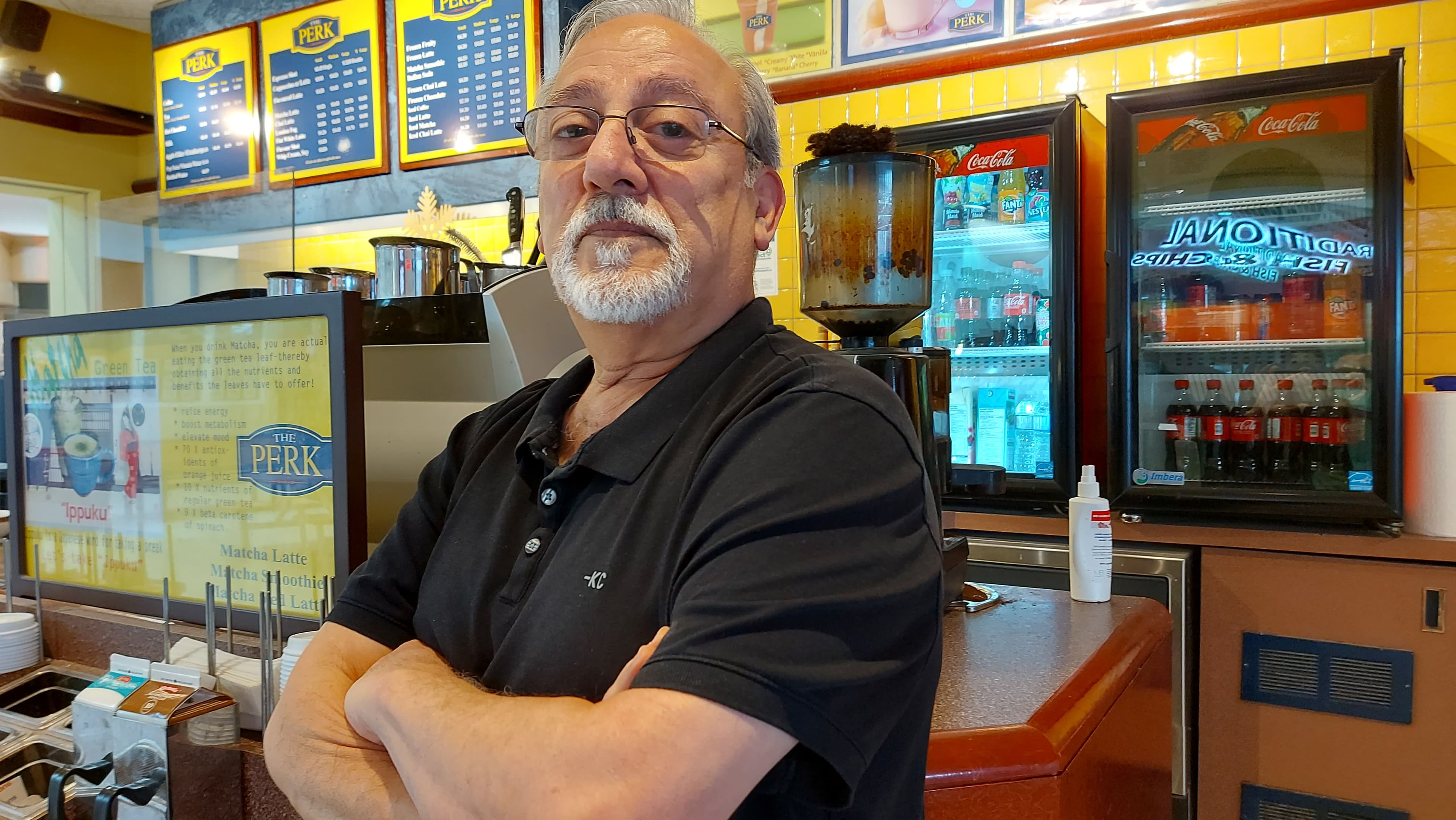 Tim Asalfar, propriétaire de The Perk Café