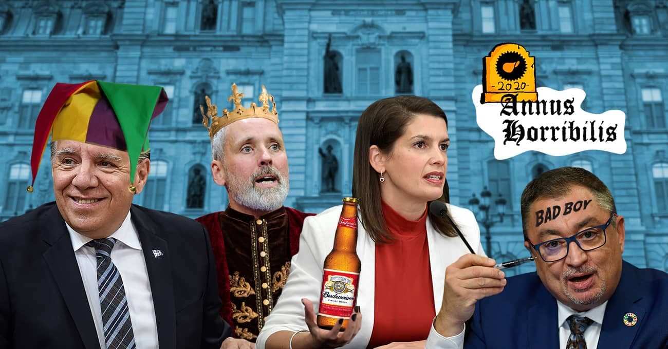 François Legault, Vincent Marissal, Geneviève Guilbault et Horacio Arruda