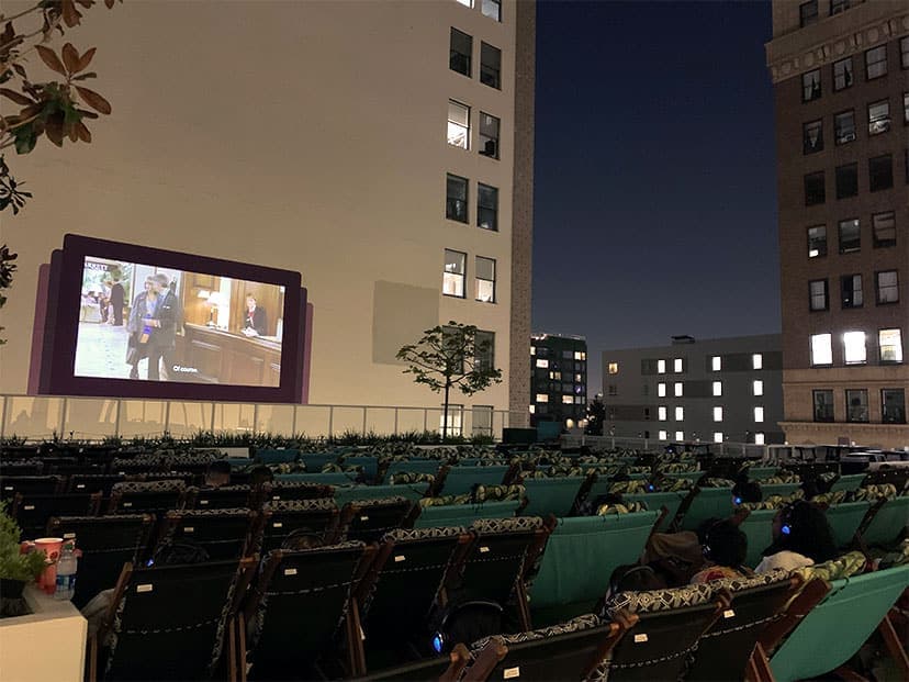 Visionnement du film Pretty Women au Rooftop Cinema Club DTLA