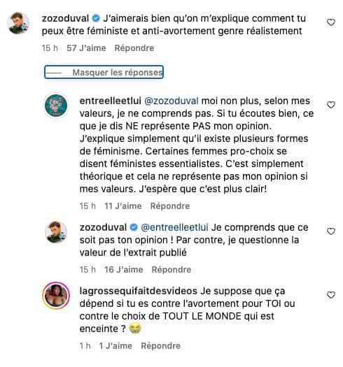 Capture d'écran Instagram